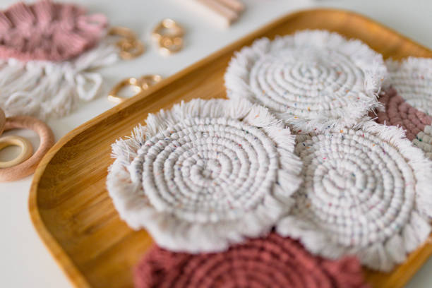 Embracing the Art of Macrame: Crafting Coasters with Heart and Soul