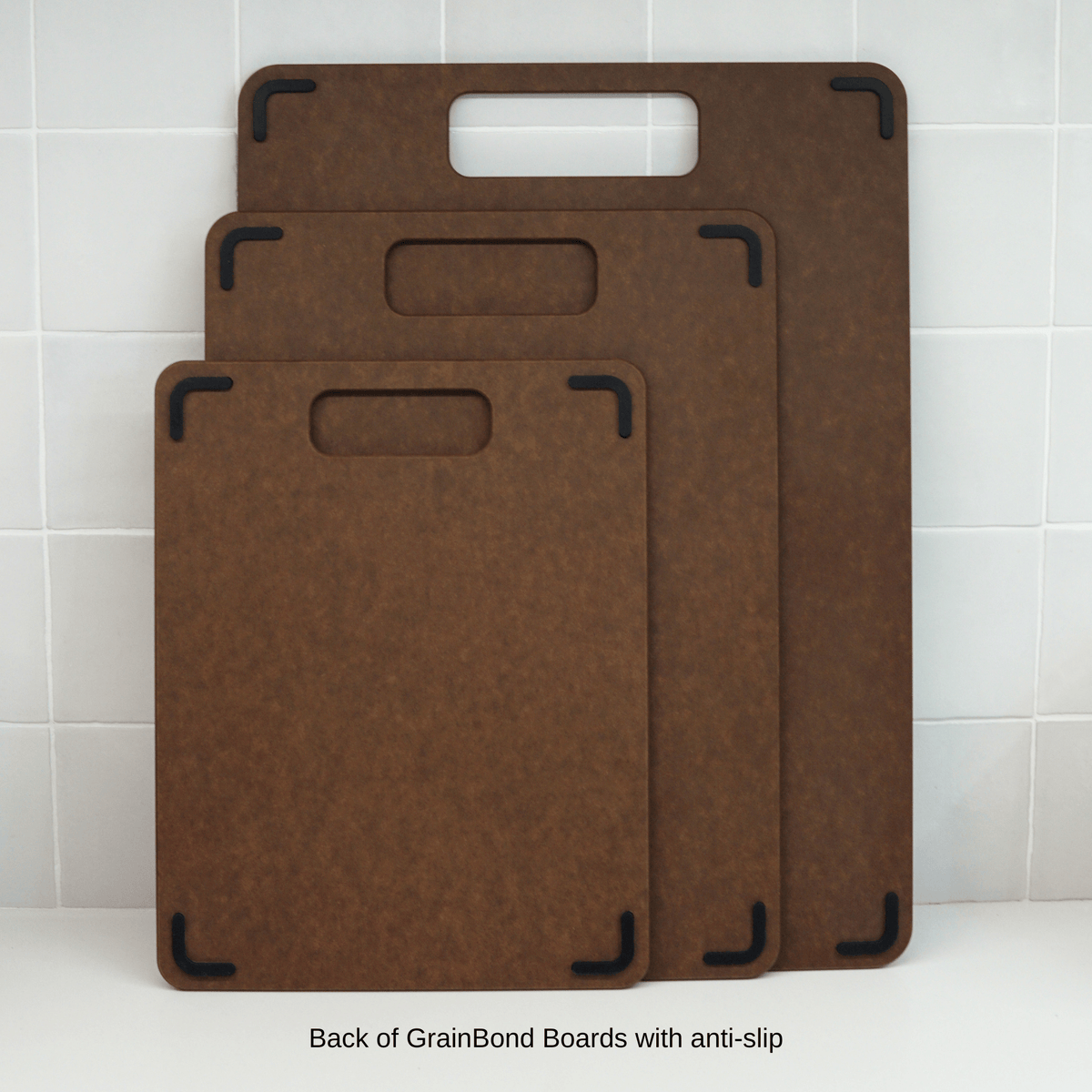 GrainBond™ Trio Cutting Board Set – Dishwasher-Safe Wood Fibre Composite
