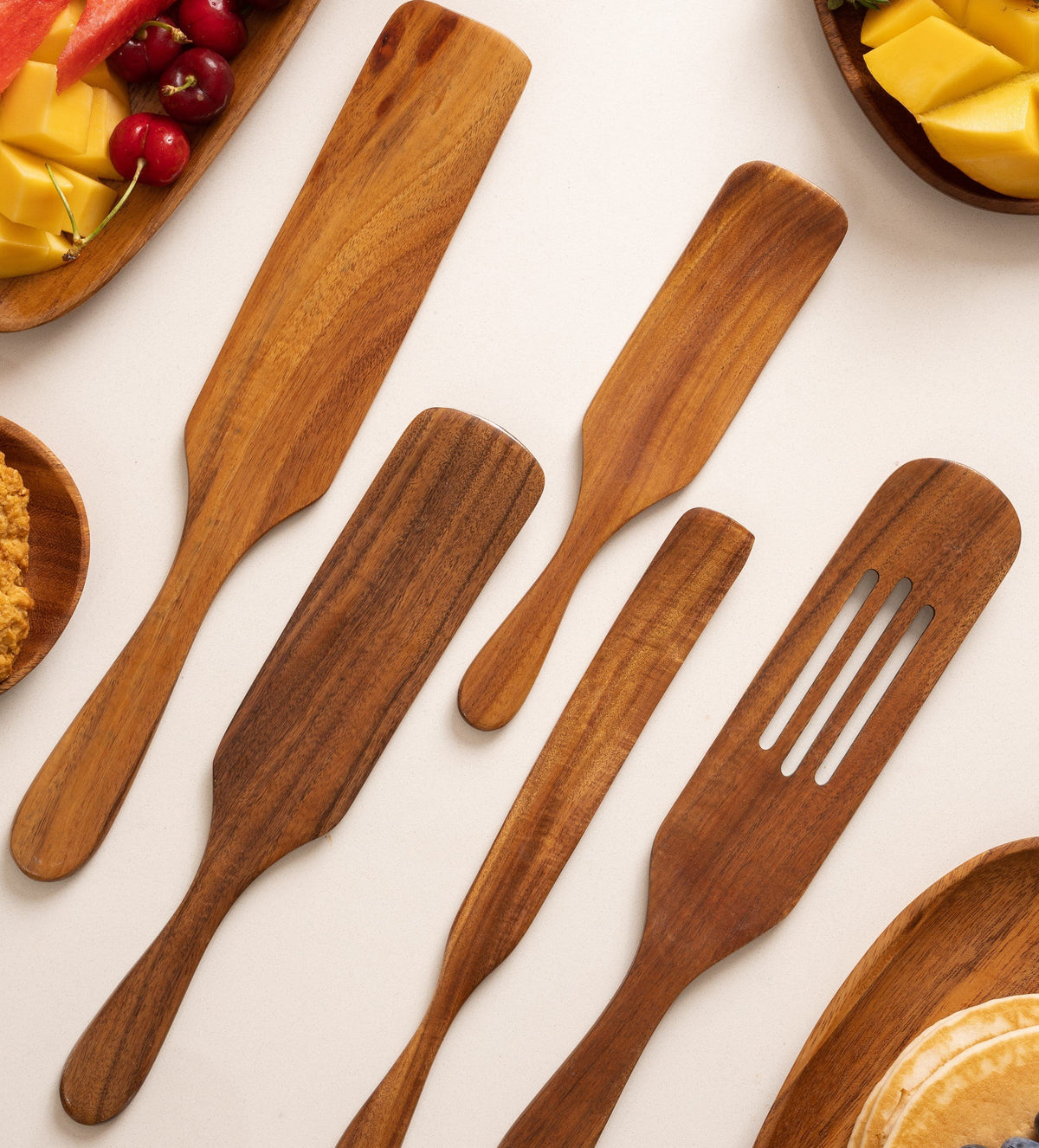 Natural Teak Wood Cooking Utensils