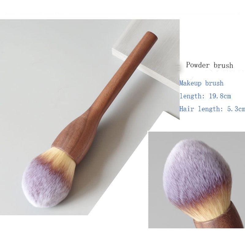 Wooden Makeup Brush Kit