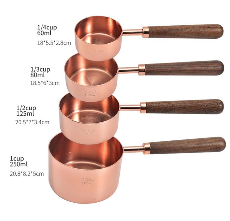 Copper Measuring Cups/Spoon Set