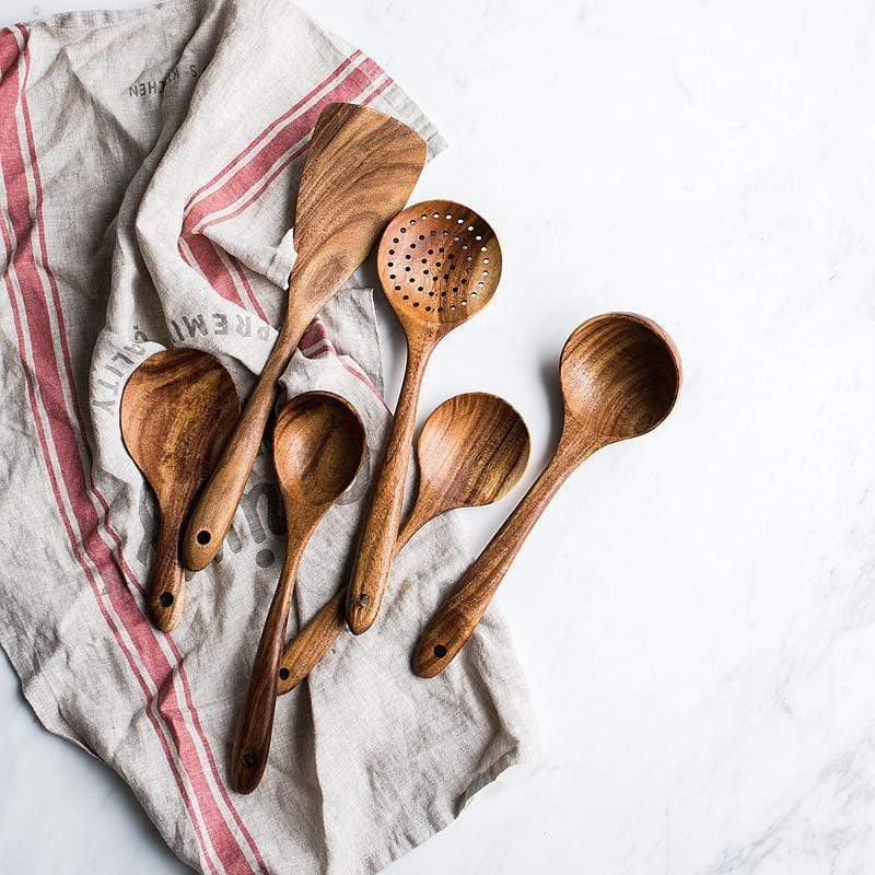 Teakwood Kitchen Utensils - Set of 8 — Solange & Frances