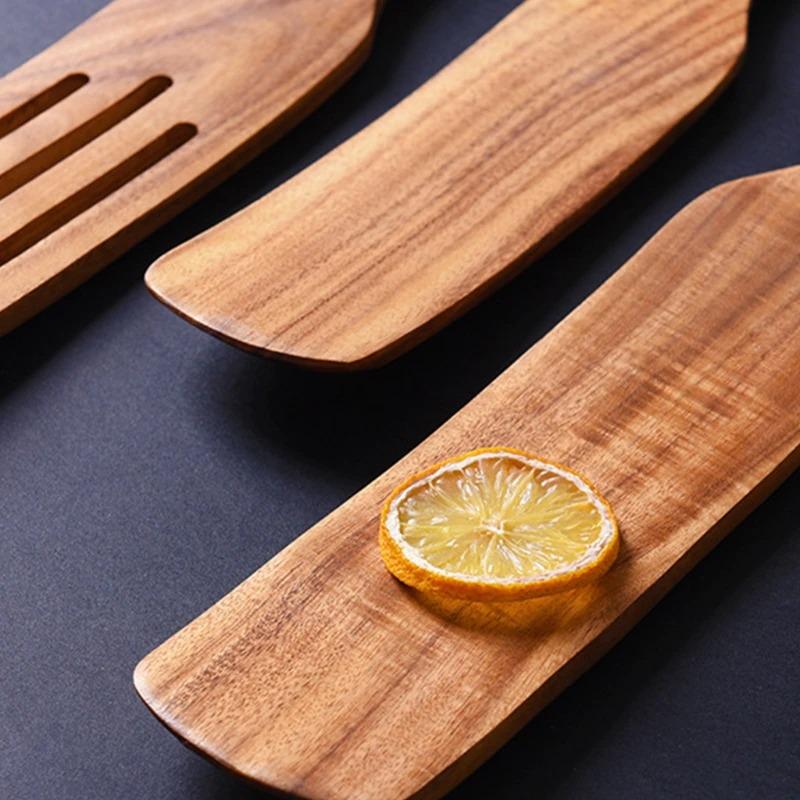 Teak Wood Spurtle Set