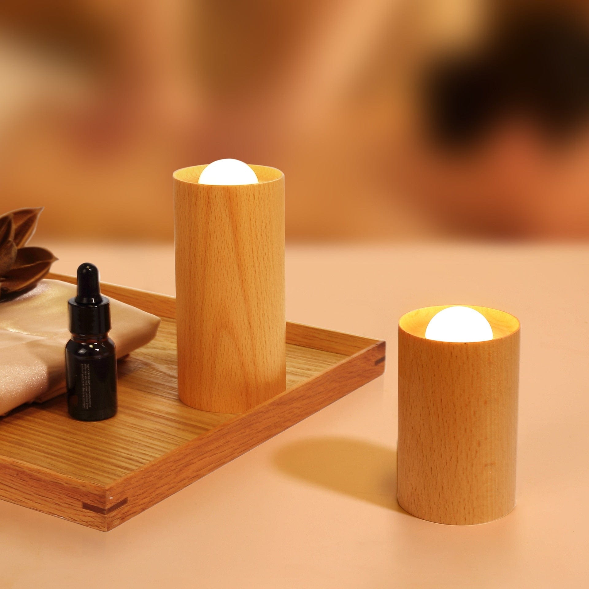 Lily Wooden Candle Light