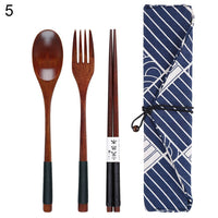 Black Handle Chopsticks Set (Patterned)