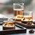 Mountain Glass with Wooden Base