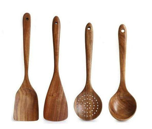 Natural Teak Wood Cooking Utensils – Chef Daryl's Food's