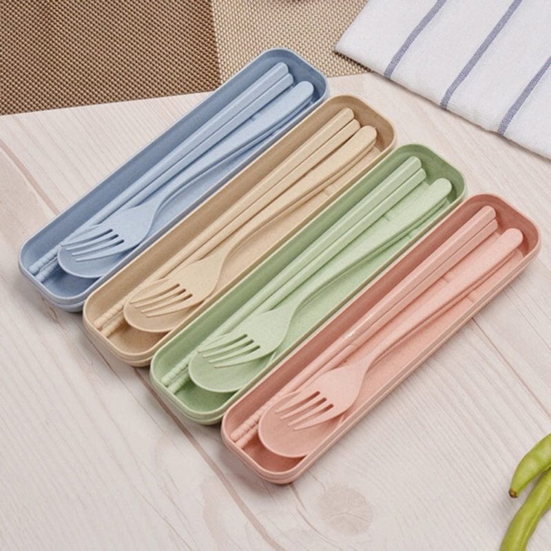 Wheat Straw Reusable Cutlery Set 