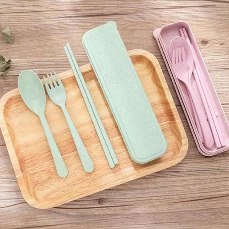 Wheat Straw Reusable Cutlery Set 
