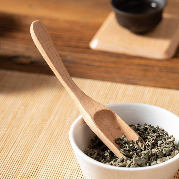 Wooden Chinese Tea Scoop Pipa Shaped Loose Leaf Tea Scooper