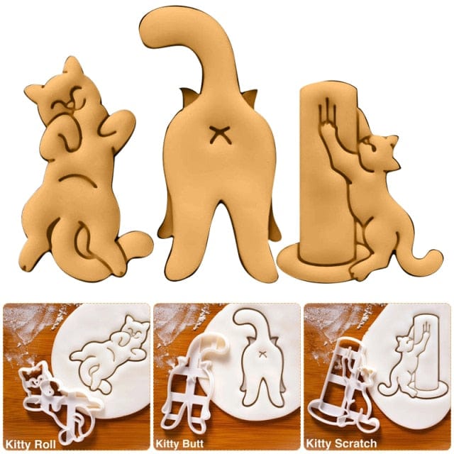 Cat Cookie Cutter - 3 Piece Set